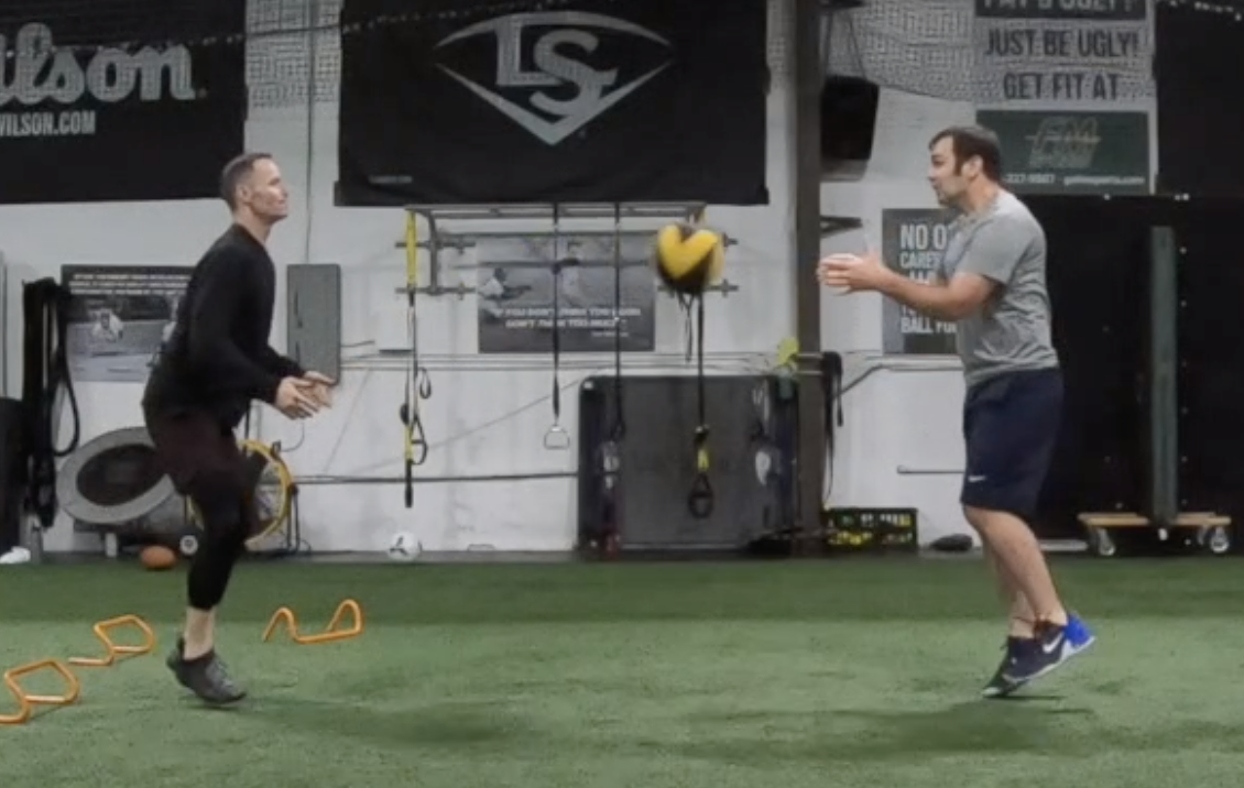 Coordination Work with The Medicine Ball Lateral Toss and Catch A